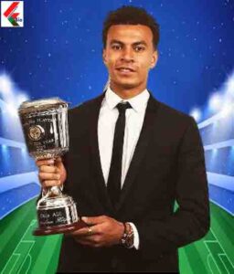 Dele Alli with Award Simbol In His Hand